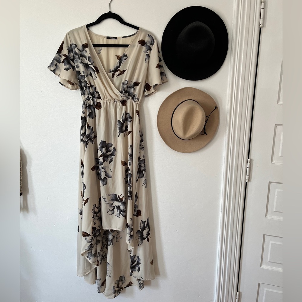 JessaKae Floral Wrap HighLow Dress